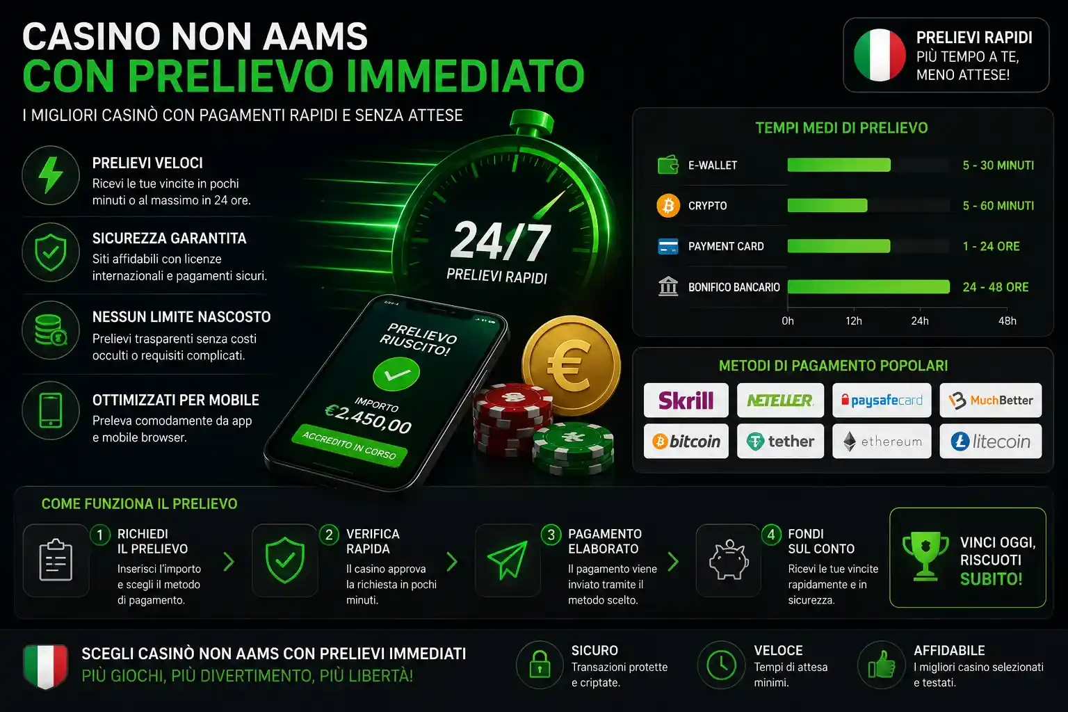 casino non aams con prelievo immediato
