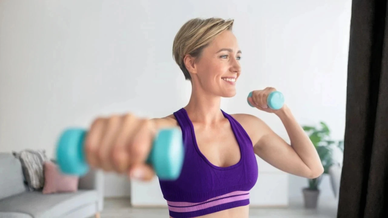 Benefici 15 minuti al giorno alllenamento braccia con pesi leggeri